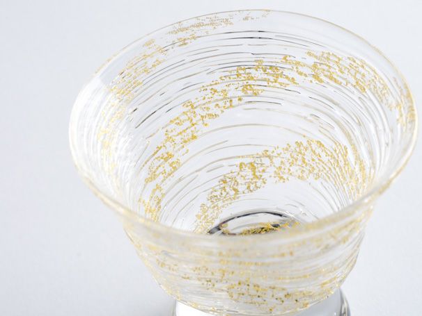 Frozen sake cups (gold and silver pair)