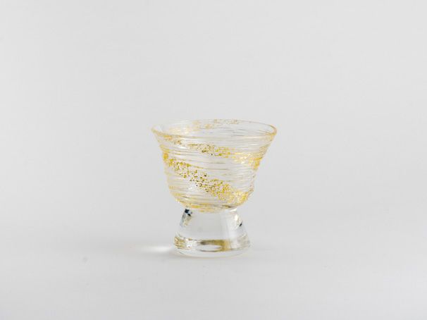 Frozen sake cups (gold and silver pair)