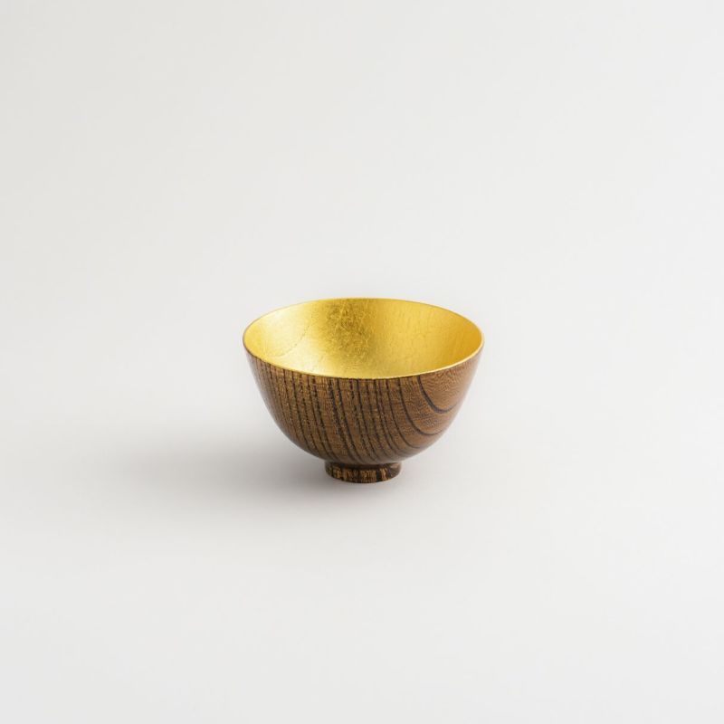 Zelkova Sake Cup (Modern) with Wiped Lacquer