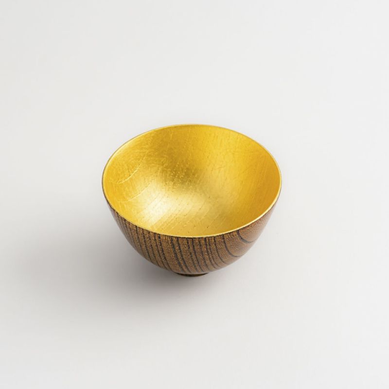 Zelkova Sake Cup (Modern) with Wiped Lacquer