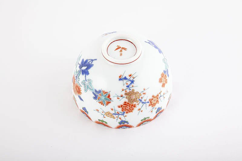 煎茶 色絵梅菊文