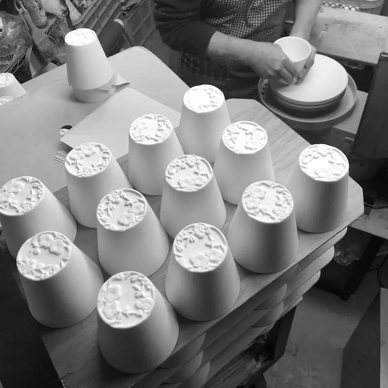 Sakura Cup, Paulownia Box, White Porcelain