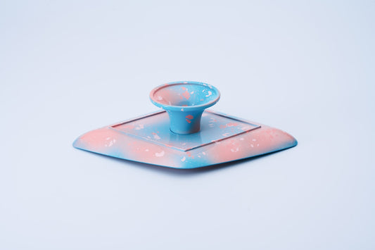 iroikoi Diamond-shaped high-pedestal tray Cherry blossoms on the lake