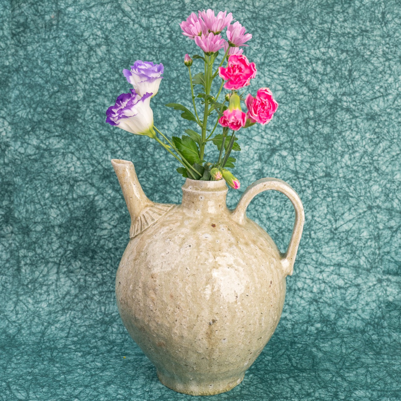 【福島真弥】009_灰釉注器型花器