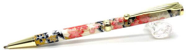04 Mino Washi Pen/Dawn Cherry Blossom, White & Navy