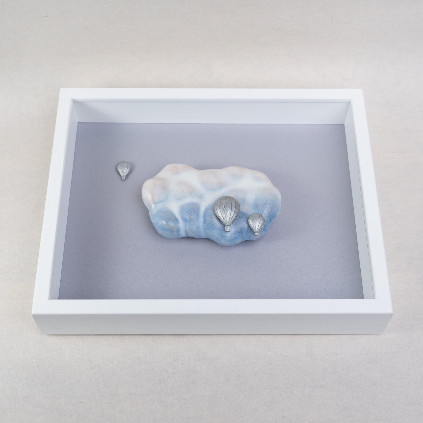 【伴 善雄】28_額装「 Baloon 」(Silver)