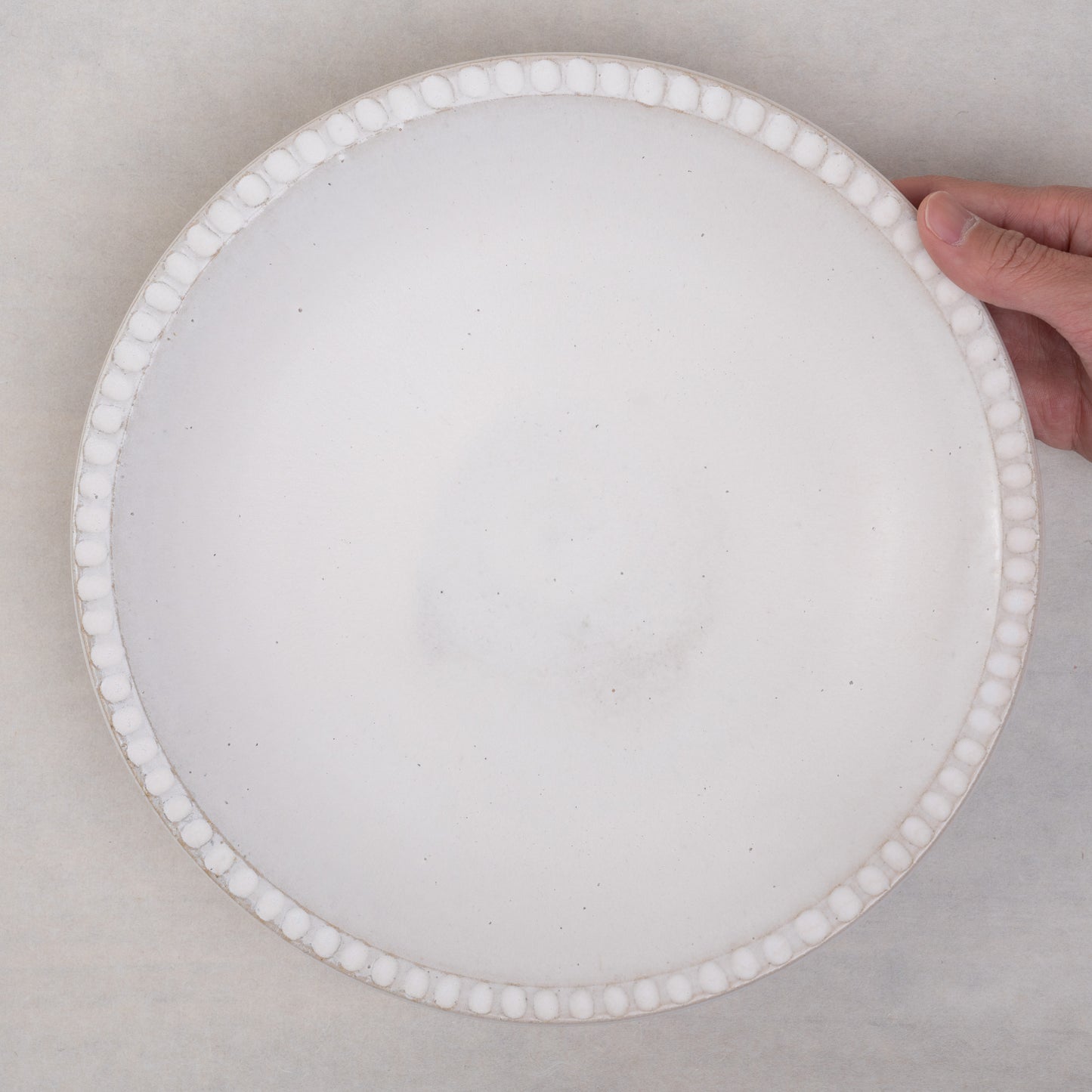 【伴 善雄】01_削白釉8寸鉢