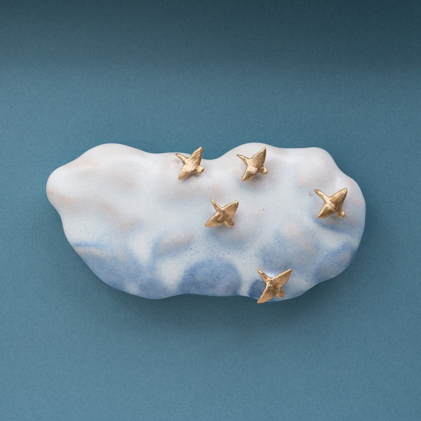 【伴 善雄】06_額装「 Bird 」(Blue)