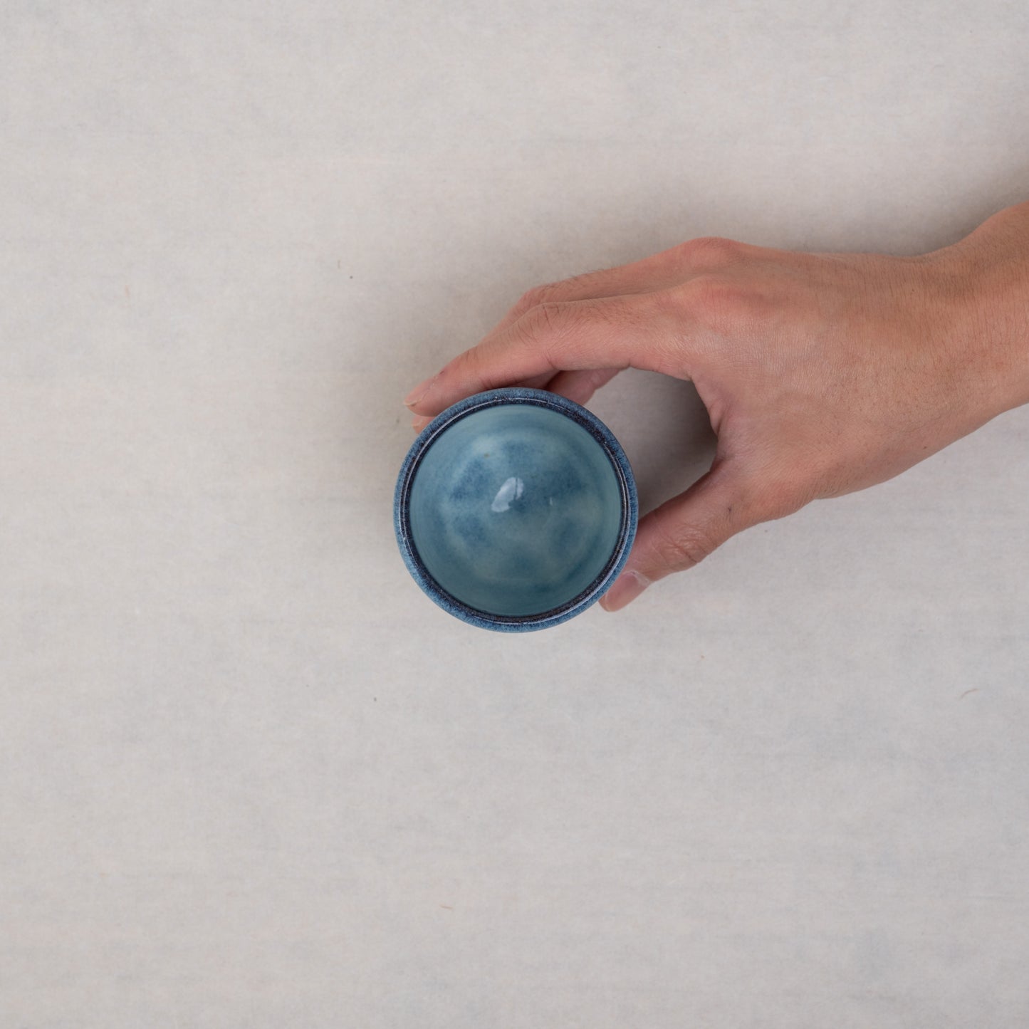 【伴 善雄】17_白萩釉六角ショット