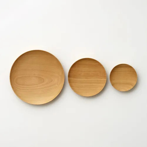 2-Piece Mountain Cherry Wood Plate Set, Medium Plates