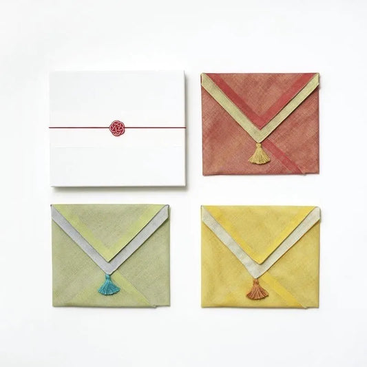 育 はんかち　3枚セット 長寿・敬老の日　緑・黄・朱