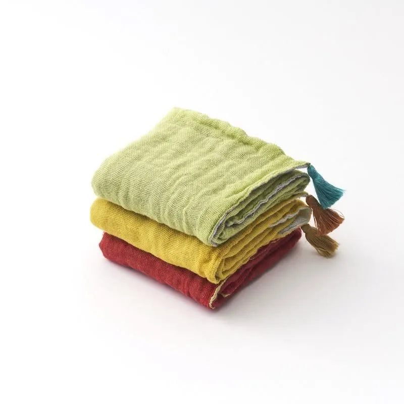 育 はんかち　3枚セット 長寿・敬老の日　緑・黄・朱