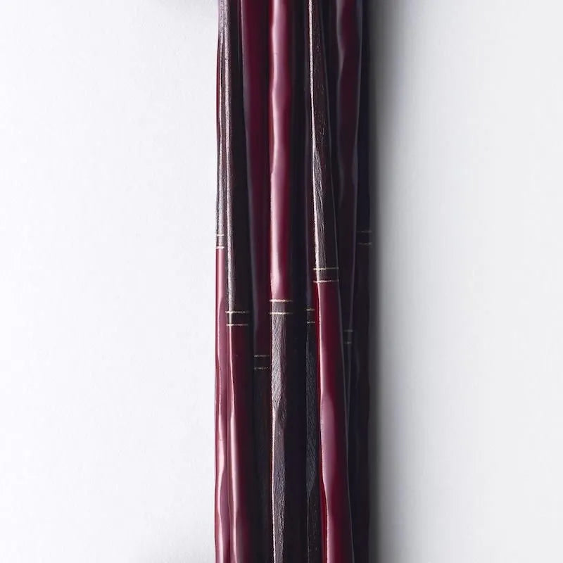 Tenare Chopsticks 2-Pair Set in Paulownia Box Black/Vermilion