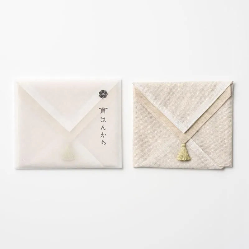 育 はんかち　生成り