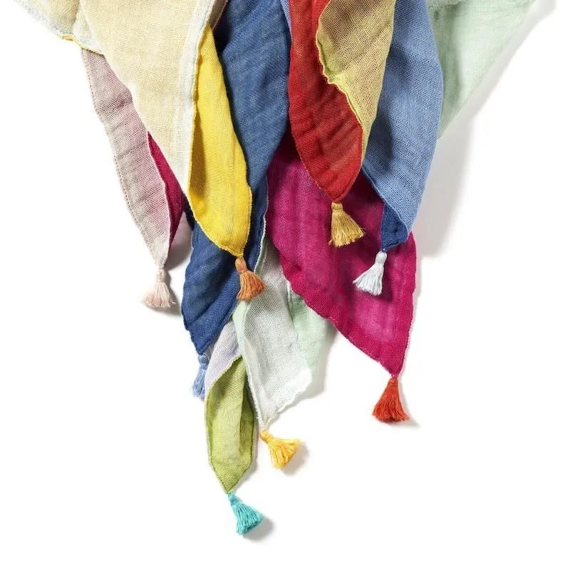 育 はんかち　3枚セット 志　紫・生成り・銀