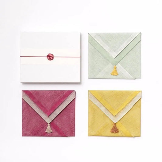 育 はんかち　3枚セット 婦人・母の日　赤・黄・白