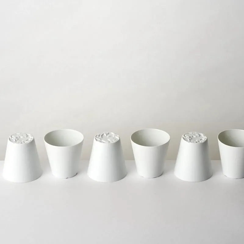 Ume & Sakura Cup Set of 2, Paulownia Box, White Porcelain