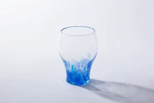 22 うず潮　丸口グラス　青/水