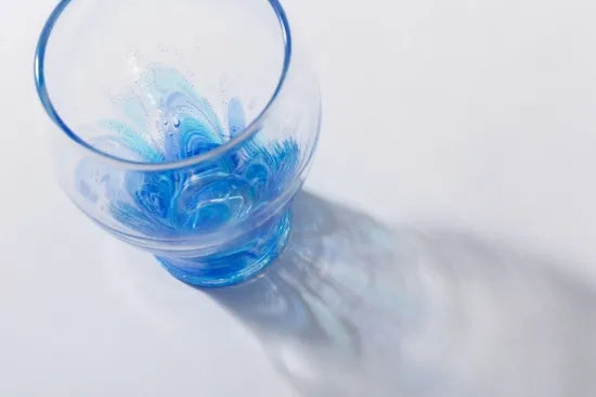 22 Whirlpool Round-Mouth Glass Blue/Aqua