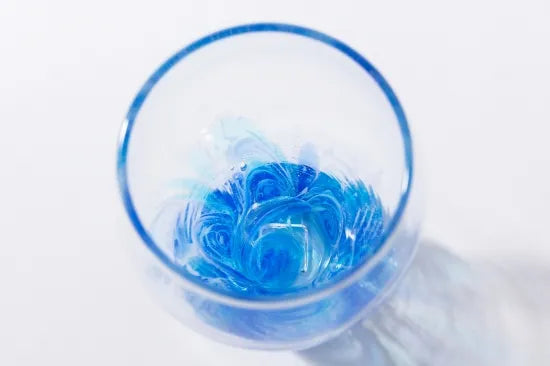 22 Whirlpool Round-Mouth Glass Blue/Aqua