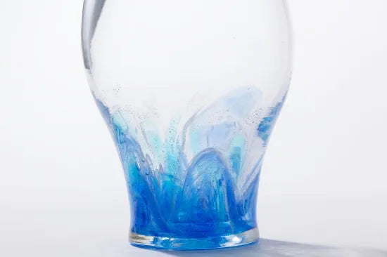 22 Whirlpool Round-Mouth Glass Blue/Aqua