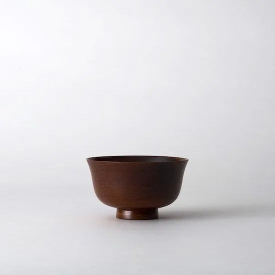 Hagari Soup Bowl, Wiped Lacquer, Brown
