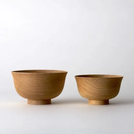 Haban Soup Bowl, Natural Wood Finish