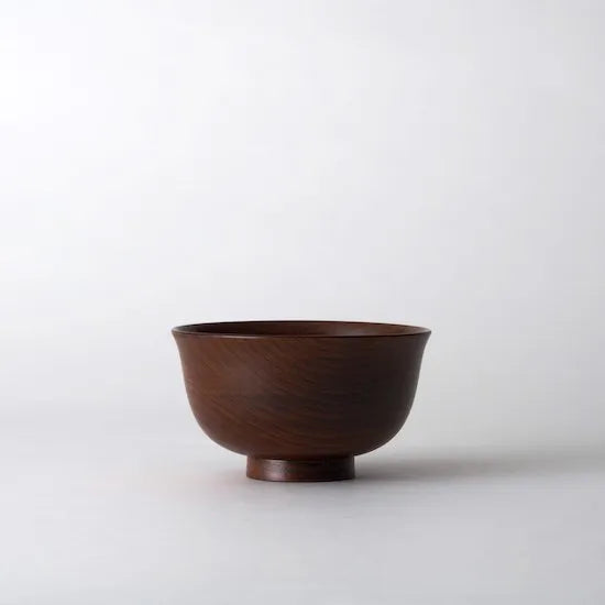 Assorted Ingredient Soup Bowl, Wiped Lacquer, Brown