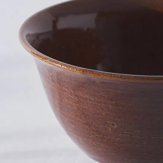 Shigaraki Rice Bowl, Amber Glaze