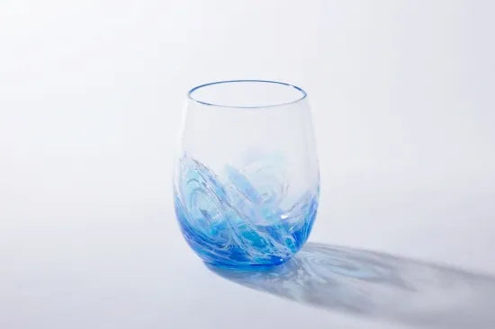 28 Whirlpool Tall Drop Glass (Blue/Aqua)