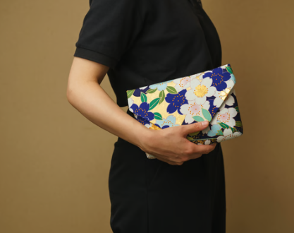 Traditional "Sukiya" Clutch (Blue)