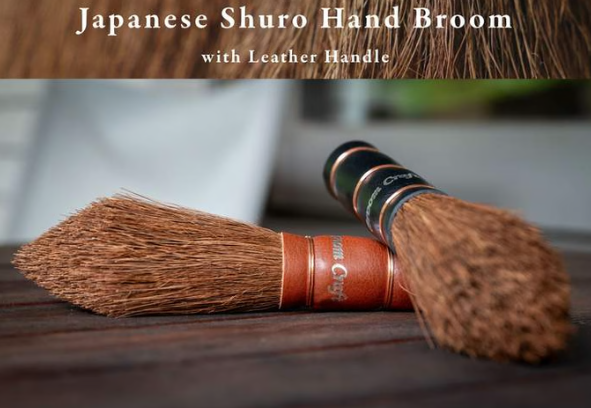 Hand Broom with Leather Grip (Brn)
