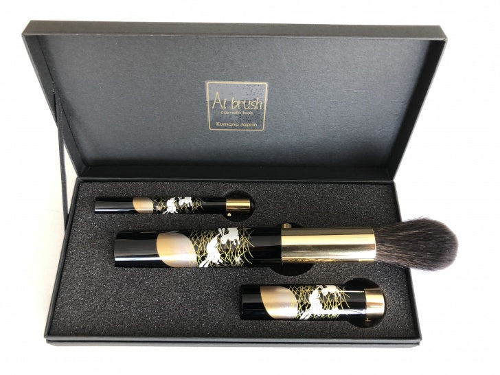 携帯用高級化粧筆 蒔絵～兎(うさぎ)～ ３本セット