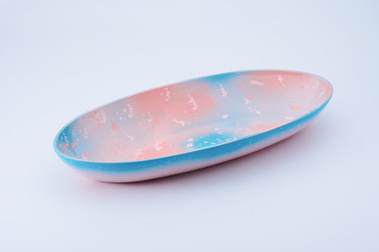 iroikoi 舟形盛器 湖上の桜