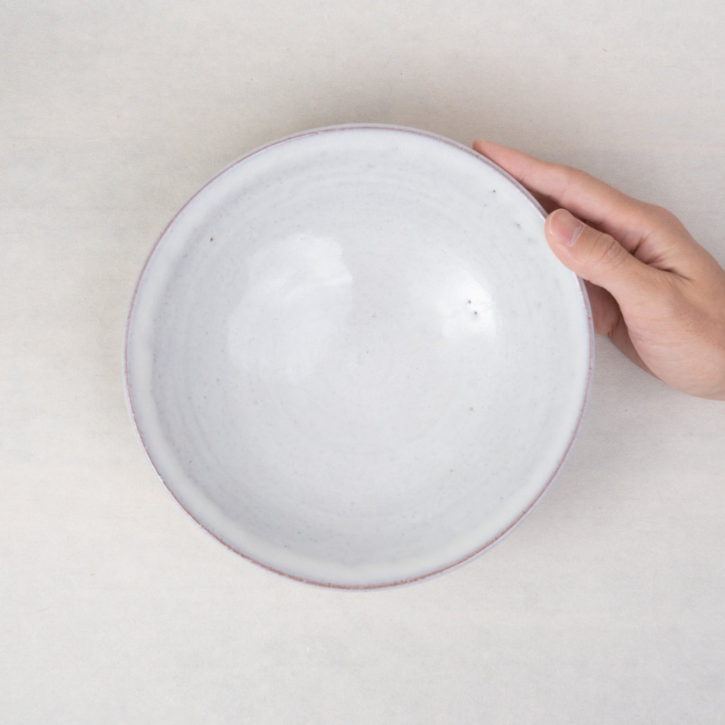 [Okada Yasushi] 03_White Hagi Glazed Bowl 