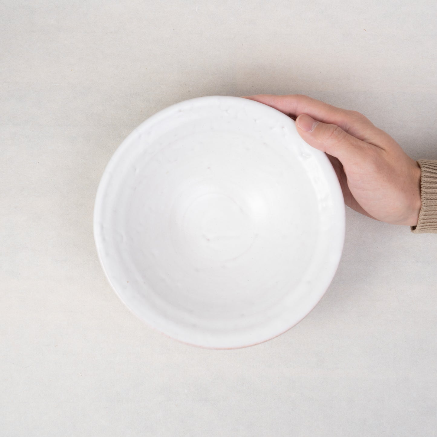 [Okada Yasushi] 04_White Hagi Glazed Bowl 