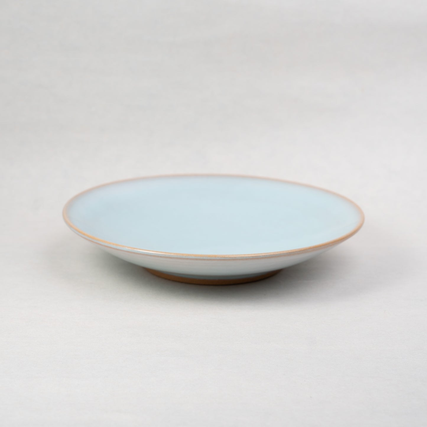 [Okada Yasushi] 02_Light blue glaze plate 