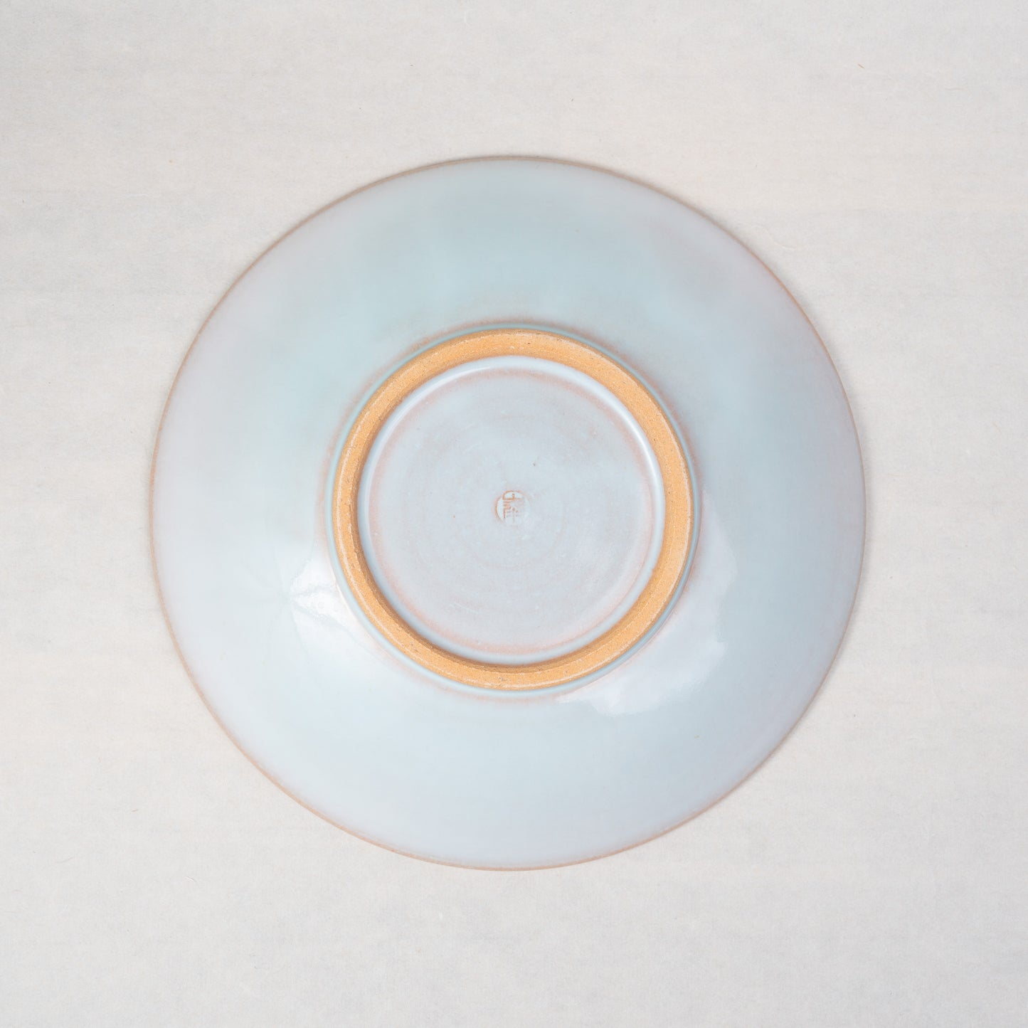 [Okada Yasushi] 02_Light blue glaze plate 