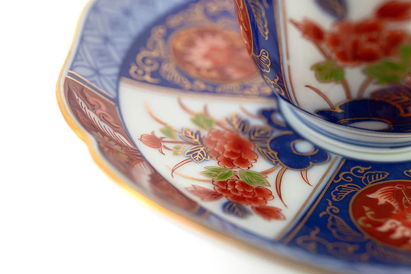 Teacup and Plate, Somenishiki Ko-Imari (Red)