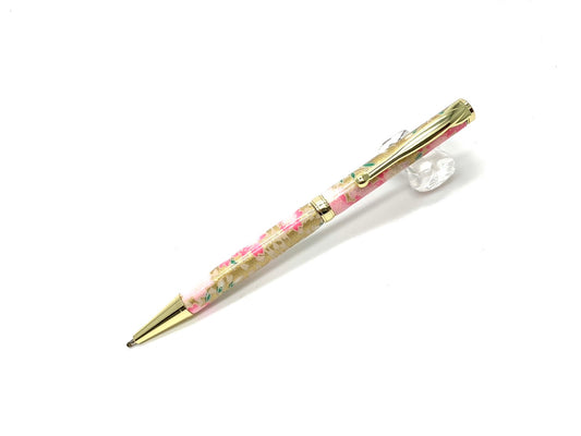 01 美濃和紙Pen/金箔桃桜・桃金
