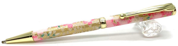 01 美濃和紙Pen/金箔桃桜・桃金