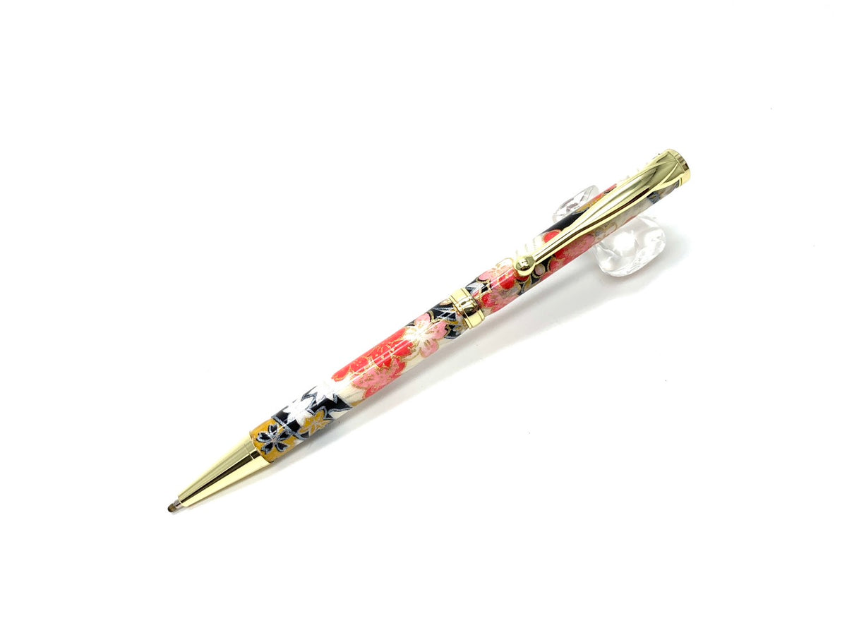 04 Mino Washi Pen/Dawn Cherry Blossom, White & Navy