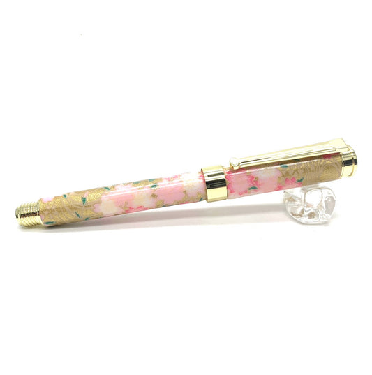 08 美濃和紙万年筆/金箔桃桜