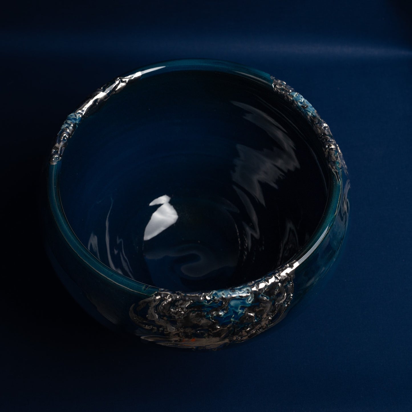 [Takenishi Yosyu] 02_Platinum colored lapis lazuli bowl [SOLOMON] 