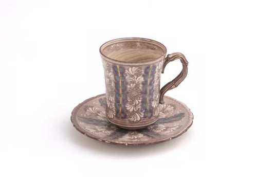 Shisakamon Takehana mug & saucer